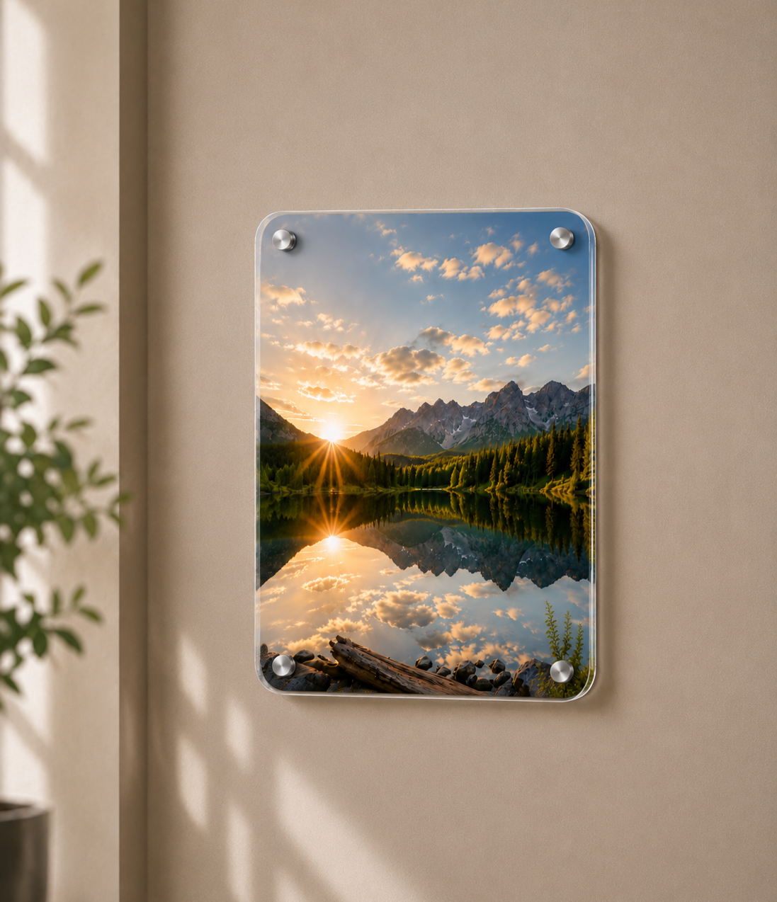 Custom Acrylic Portrait Printing curve edge