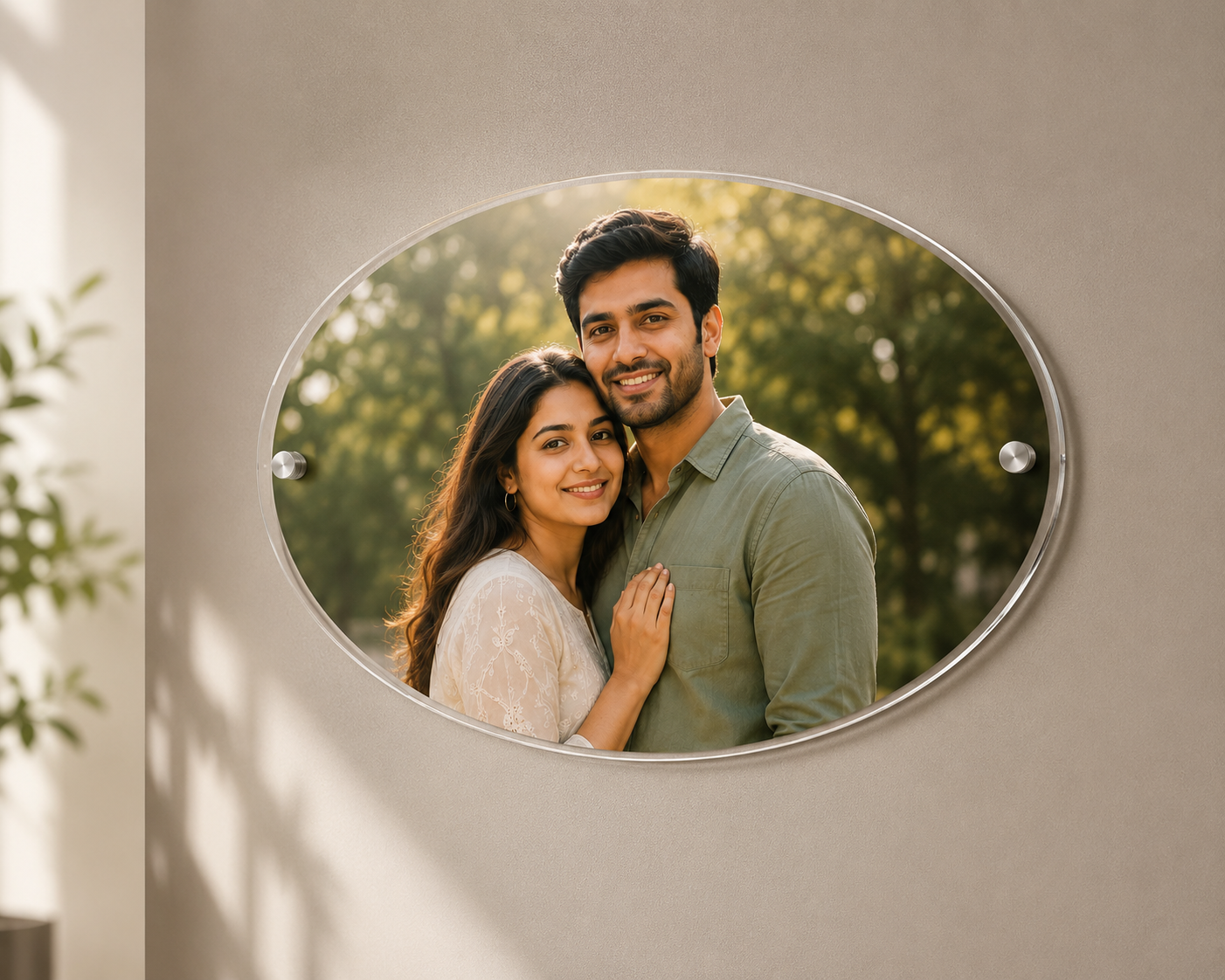 Custom Acrylic Portrait Printing Oval Shape