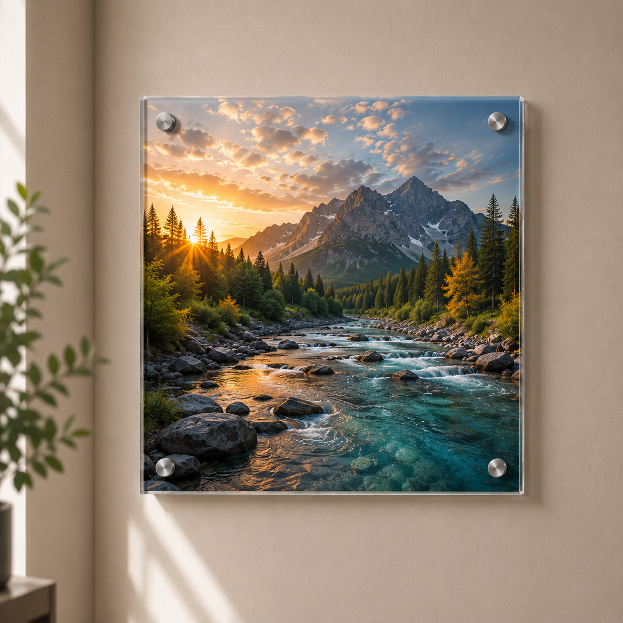 Custom Square Acrylic Portrait Printing